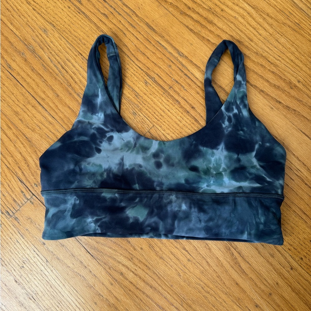 Rare blue tie dye lululemon align bra size 10